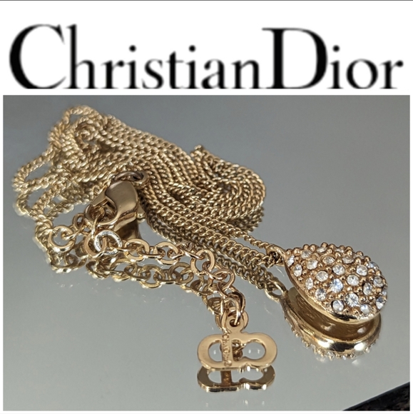 💥2PCS💯DIOR CRYSTAL V COLLAR NECKLACE (earrings sold) - Picture 3 of 6